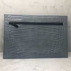 Vince Croc Embossed Leather Snap-on Pouch (2)